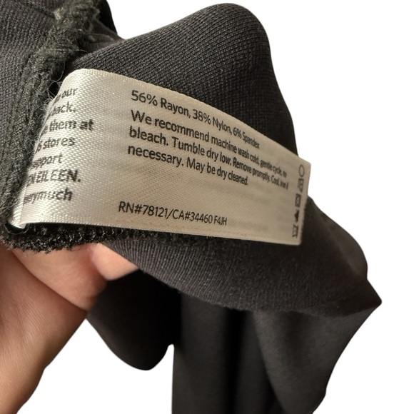 Eileen Fisher Pants Ponte SZ XL RN78121/CA#34460 Stretch Charcoal Gray Comfort - Picture 3 of 8